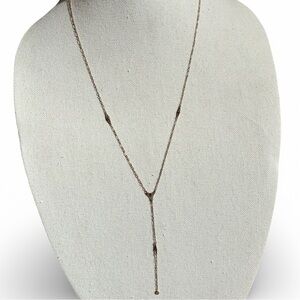 Antique Victorian Brass Y-Style Lariat Necklace